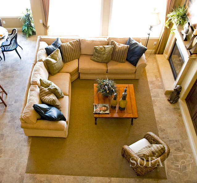 How To Place A Rug Under Sectional, What Size Rug To Put Under Sectional