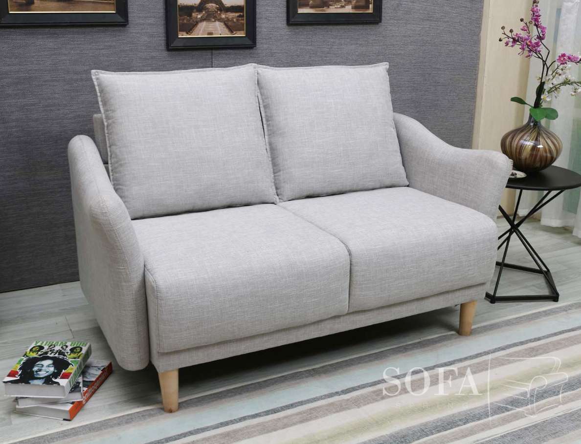 Aodailihb Modern Soft Cloth Tufted Cushion Loveseat Sofa Small Space Configurable Couch Dark Grey Sofas Couches Home Kitchen